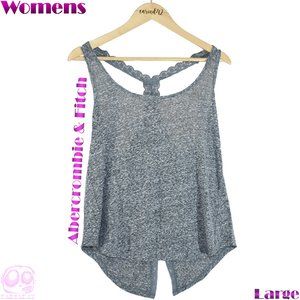 3/$36 Abercrombie & Fitch Womens Grey Race Back Tank Top